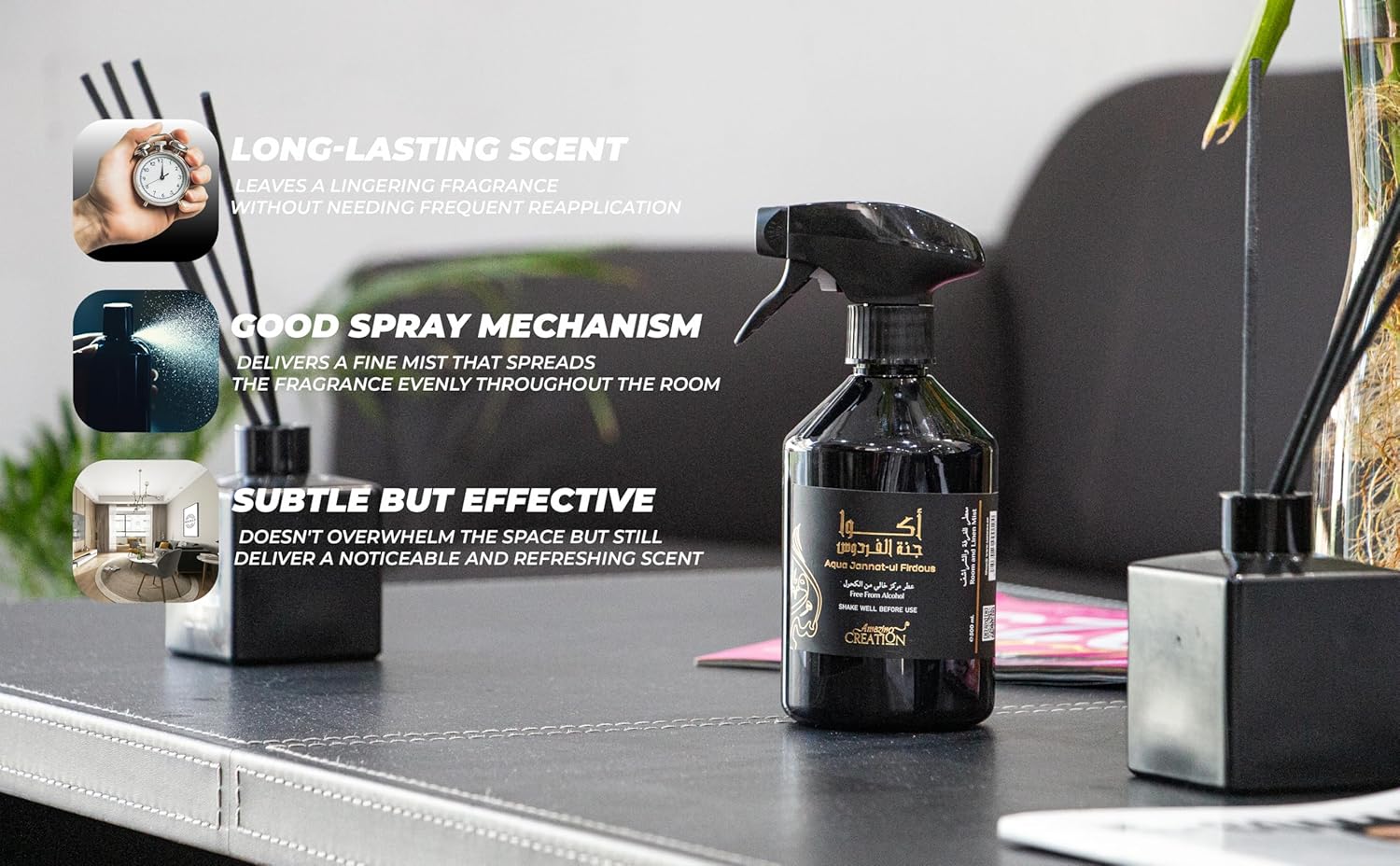 Aqua Jannath Al Firdos Room & Linen Mist Alcohol free 500ml