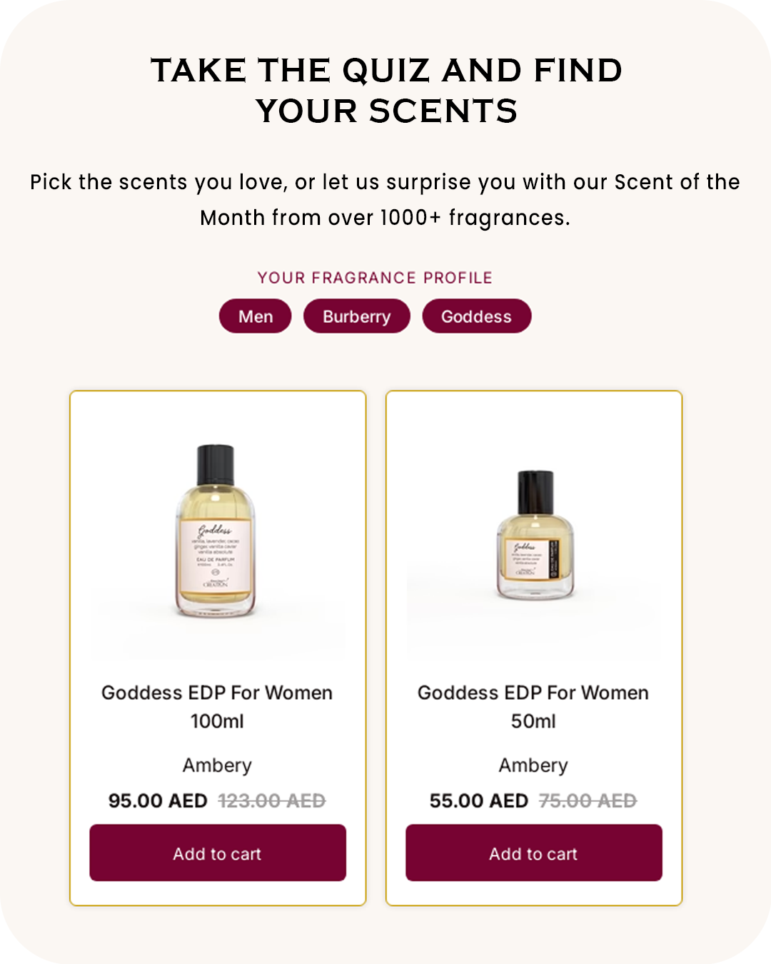 Take the quiz and find your scents